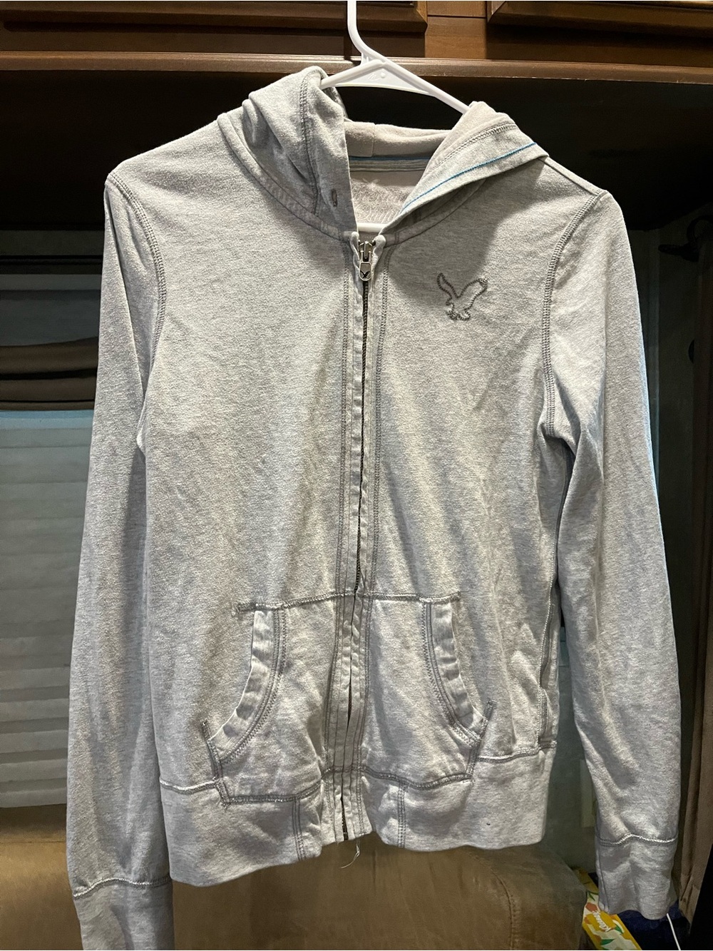American Eagle Outfitters Women’s Full-Zip Hoodie Heather Gray Size M